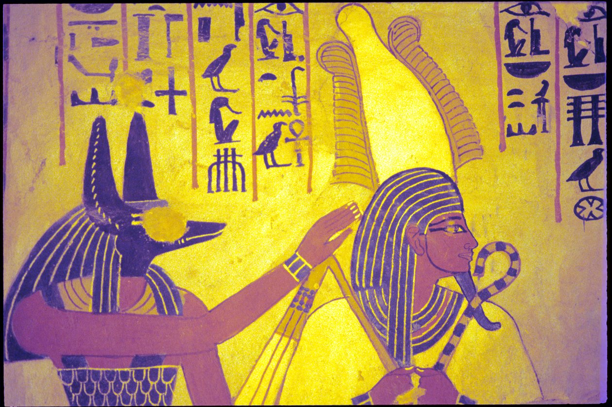 Altes Ägypten, Wandmalerei, Grab des Sennufer, Grab der Edlen, Theben von Egyptian Egyptian