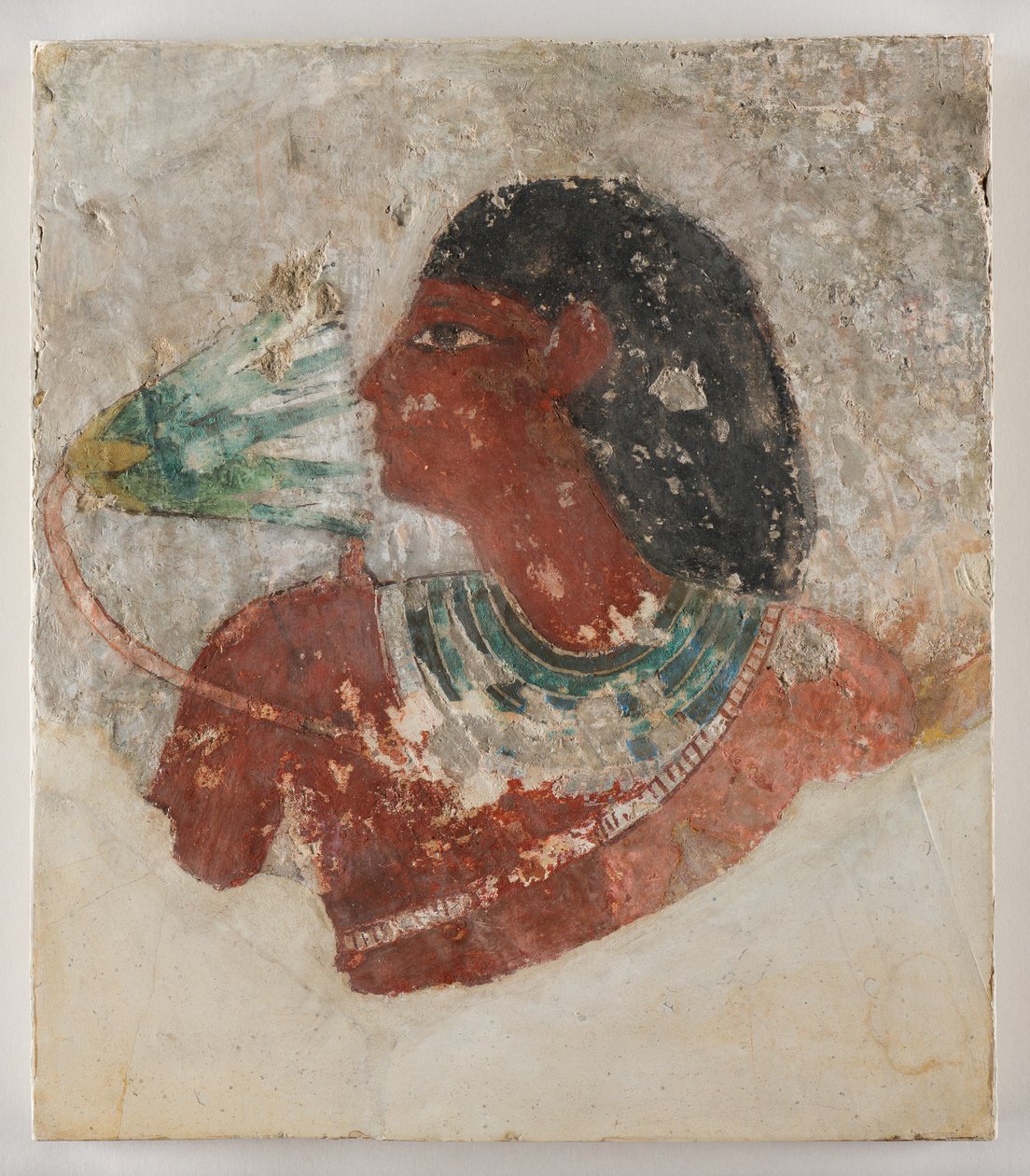 Gemälde eines Mannes, der an einer Lotusblume riecht von Egyptian Egyptian