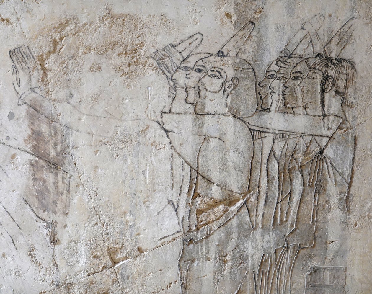 Skizzenzeichnung einer Gruppe von Männern, Grab von Ramose von Egyptian Egyptian