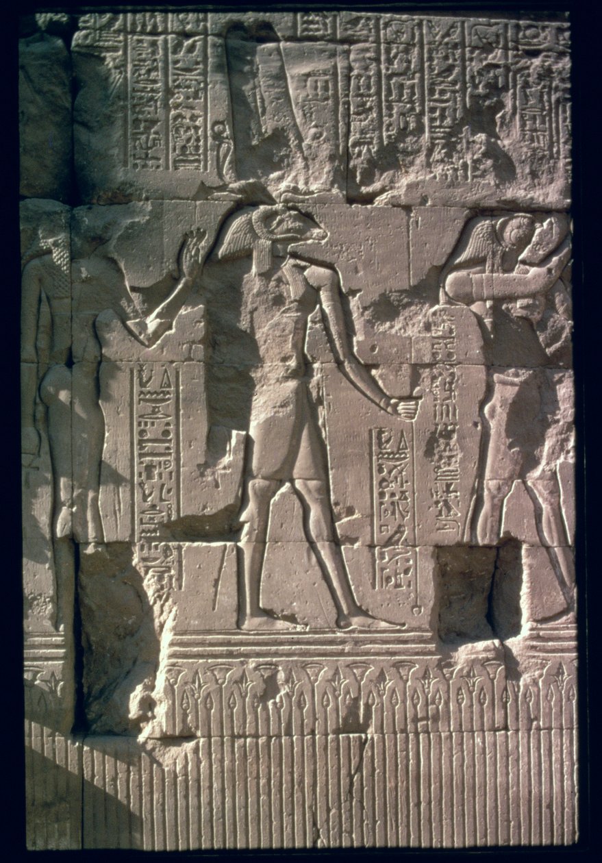 Relief, das Chnum darstellt, von der Schirmwand des Tempels von Chnum von Egyptian Ptolemaic Period