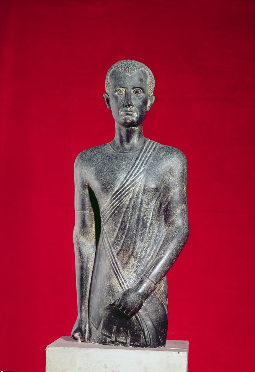 Statue von Hor, aus Alexandria, ca. 40 v. Chr. (Basalt) von Egyptian Ptolemaic Period