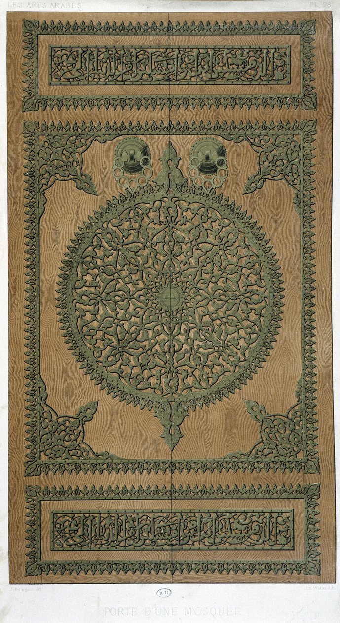 Holz- und Metalltür einer Moschee in Kairo von Egyptian School