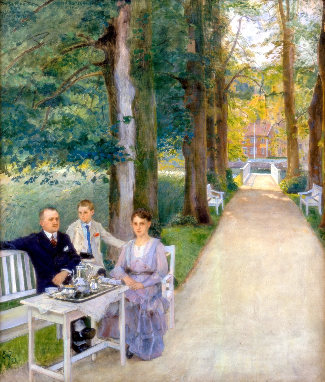 Joh Salve Kallevig, Gudrun Kallevig, Morten Kallevig, um 1900-1928 von Hjalmer Eilif Emanuel Peterssen