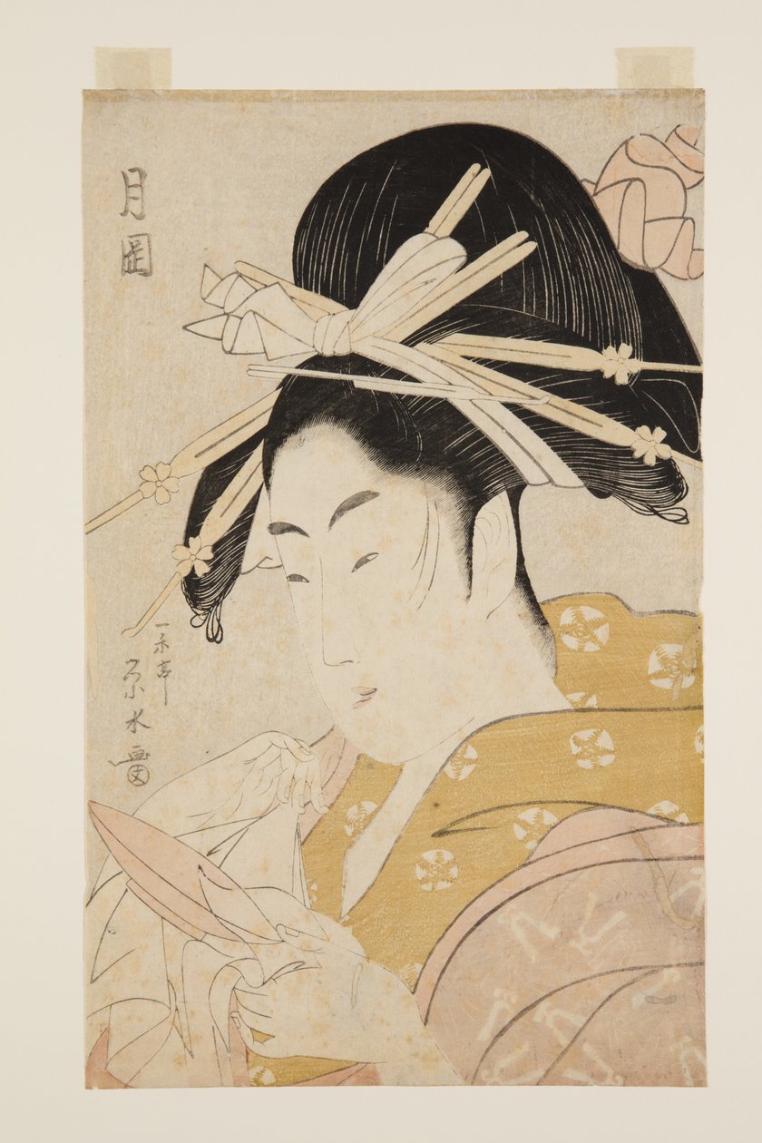 Die Kurtisane Tsukioka von der Hyogo-Einrichtung von Eisui Ichirakutei