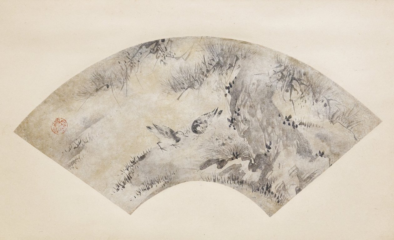 Vögel und Kiefer, ca. 1570-1590 von Eitoku Kano