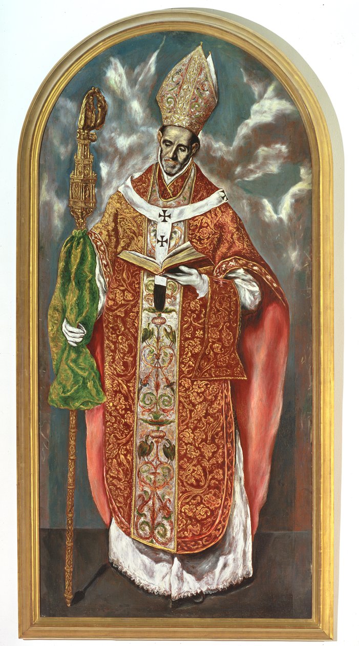 Heiliger Ildefonsus, eine Kopie des Originals im Escorial von El Greco