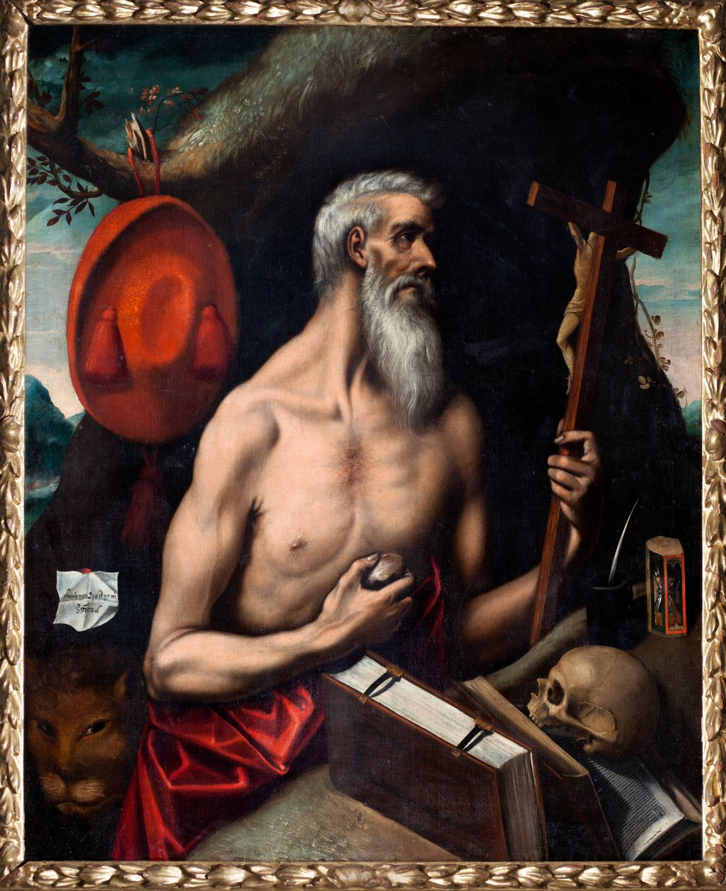 Pfarrmuseum. Gemälde. Heiliger Jeronimo (San Jerónimo). Öl auf Leinwand. Zugeschrieben der Schule von El Greco von El (1541 1614) (follower of) Greco