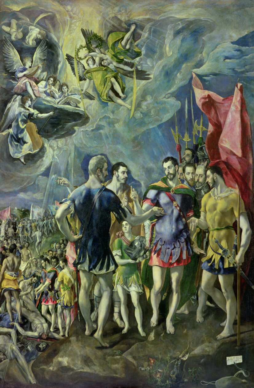 Das Martyrium des heiligen Mauritius, 1580-83 (Detail) von El Greco
