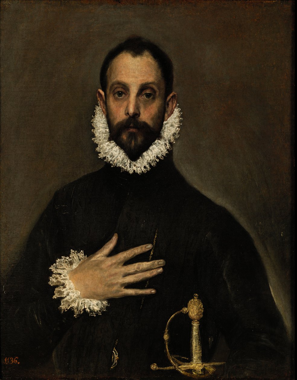 Der Ritter mit der Hand auf der Brust von El Greco