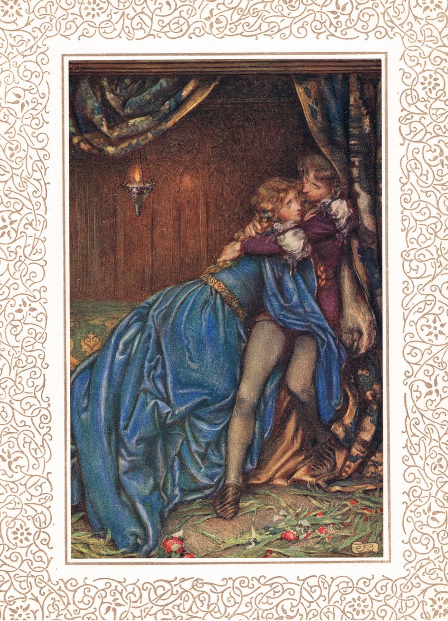 Lancelot und Guinevere zusammen, Illustration aus 
