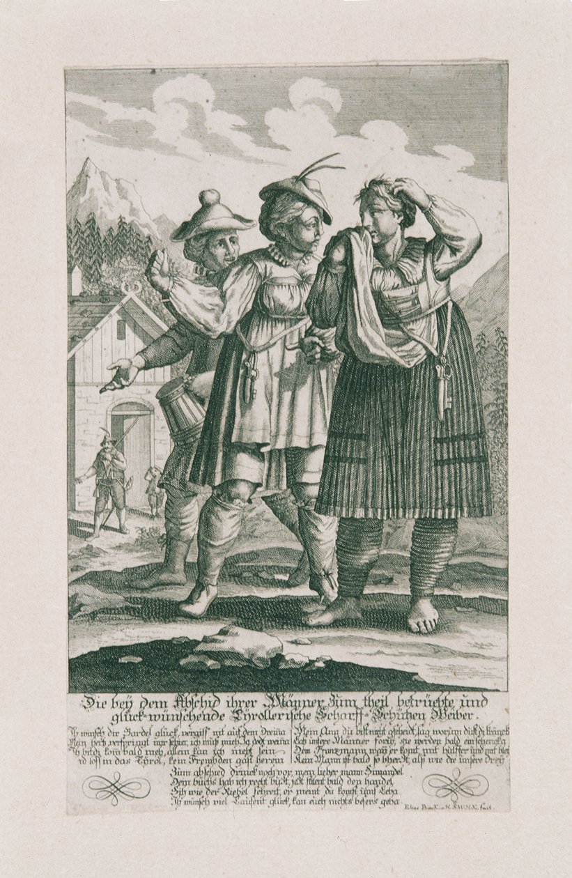 Die Tiroler Defension vom Jahr 1703: Tyrollerische Scharff-Schützen Weiber von Elias Baeck