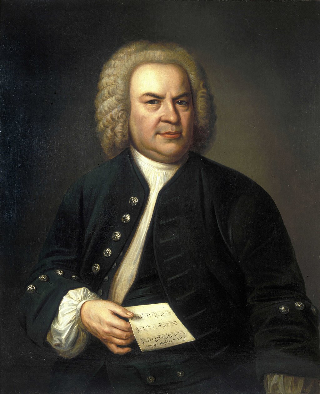 Porträt von Johann Sebastian Bach von Elias Gottleib (after) Haussmann