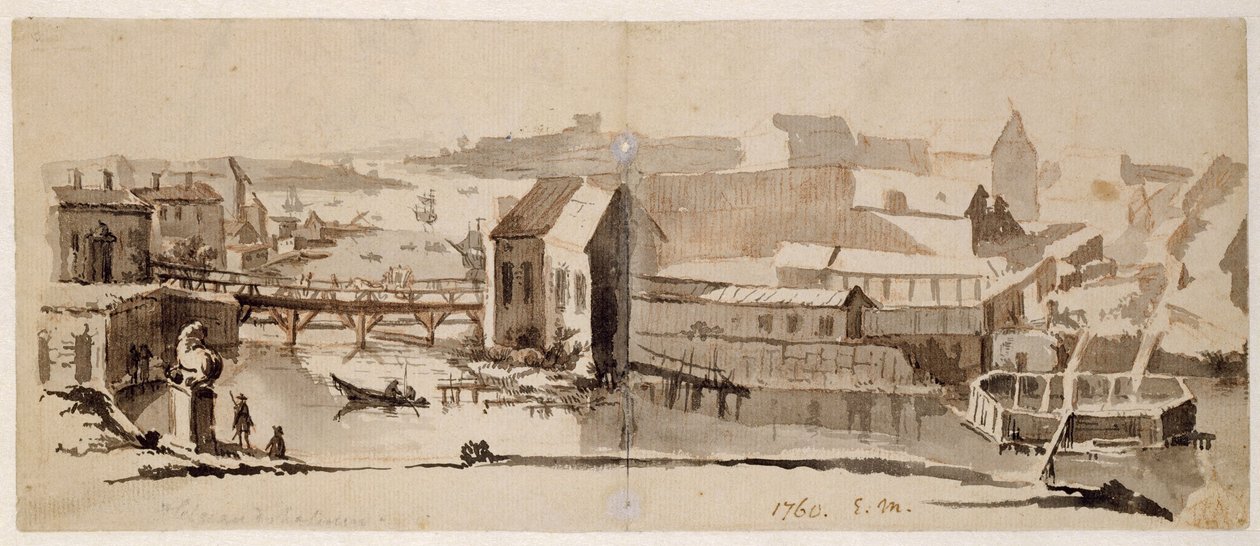 Blick über Helgeandsholmen von Elias Martin