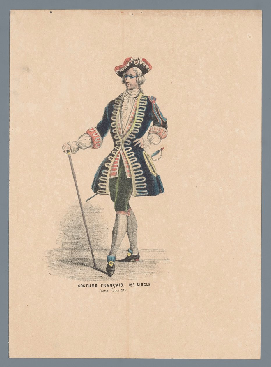 Französisches Kostüm, 18. Jahrhundert (unter Ludwig XV.) von Elias Spanier (attributed to)