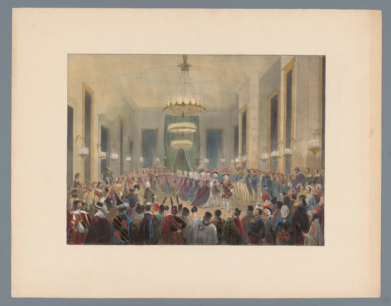 Ballsaal, in dem die Pavane getanzt wird, 1845 von Elias Spanier