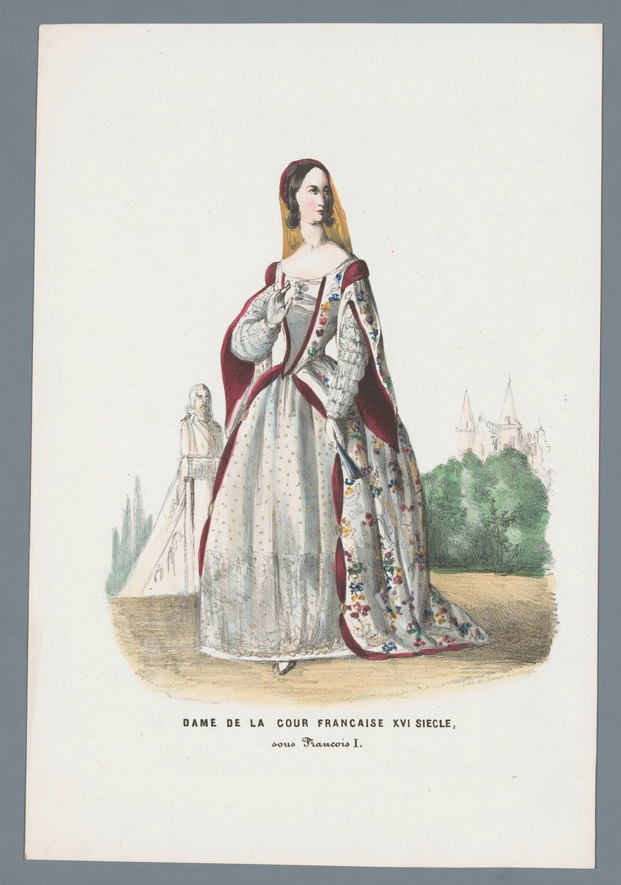 Dame des französischen Hofes 16. Jahrhundert, unter Franz I. von Elias Spanier