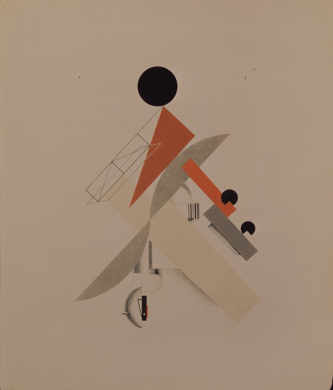 Weltenbummler. Figur für die Oper Victory over the sun von A. Kruchenykh, 1920-1921 von Eliezer Markowich Lissitzky