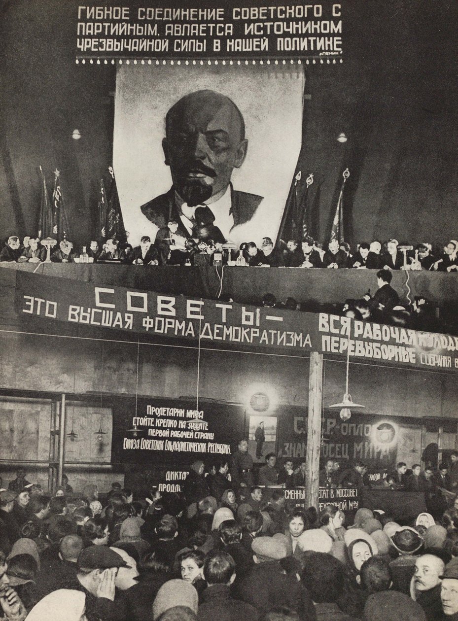 Sowjets - die höchste Form der Demokratie. Illustration aus Die UdSSR baut den Sozialismus, 1933 von Eliezer Markowich Lissitzky