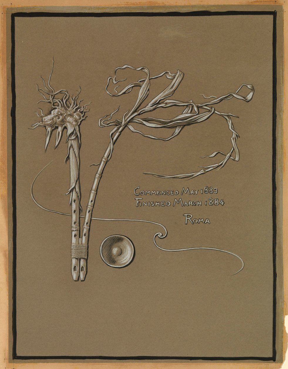 (Illustration für Rubáiyát von Omar Khayyám) Künstlerunterschrift von Elihu Vedder