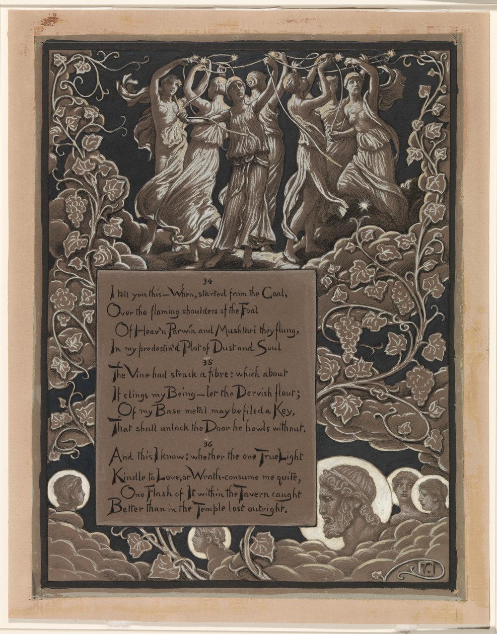 (Illustration für Rubáiyát von Omar Khayyám) Omars Horoskop von Elihu Vedder