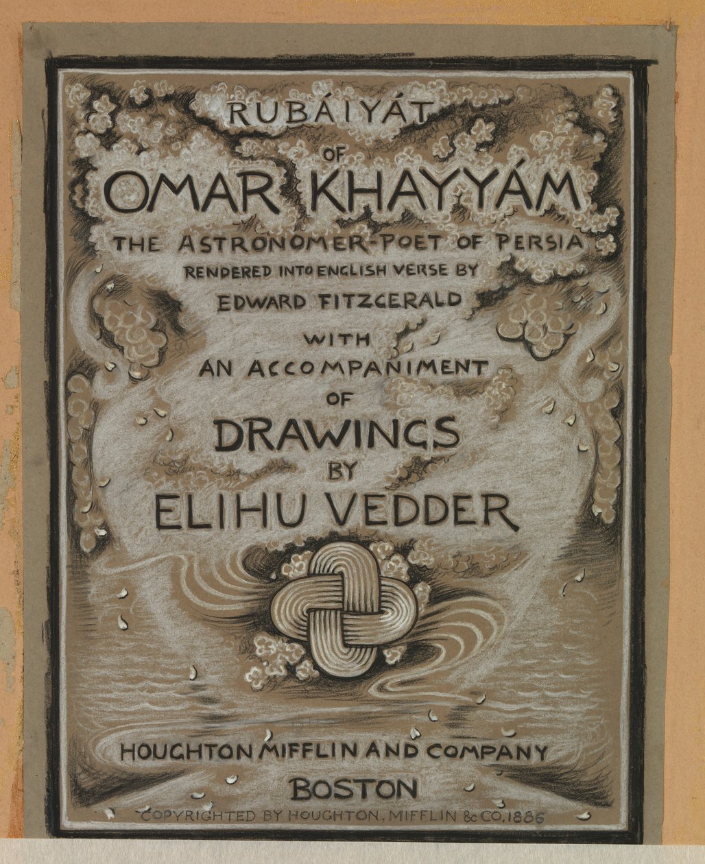 Illustration für Rubáiyát von Omar Khayyám, Titelseite von Elihu Vedder