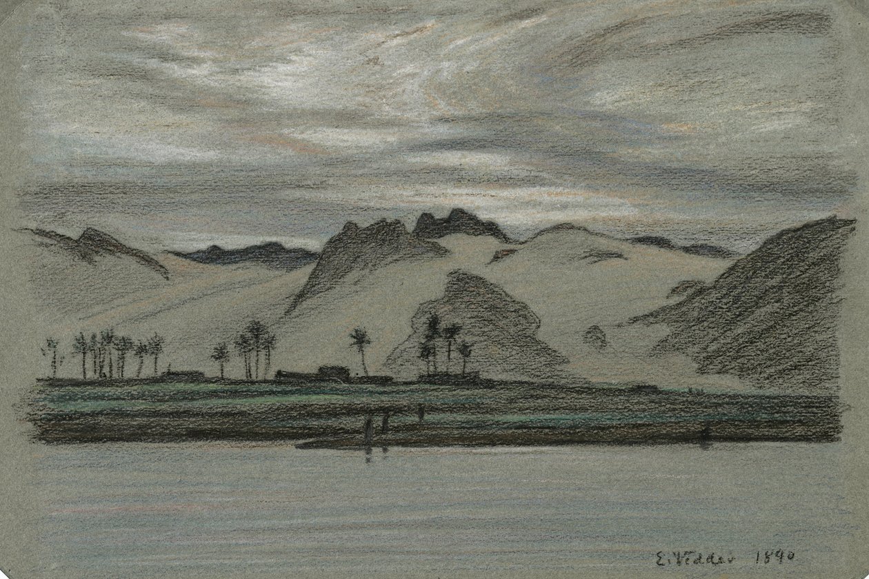 Aus 30 Zeichnungen der Nilreise, Nr. 19 von Elihu Vedder