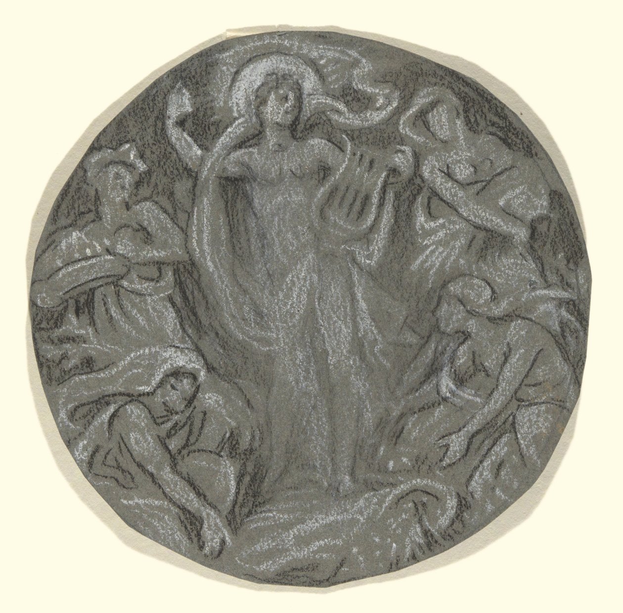 Studie für den Mittelkreis der Huntington-Decke: Apollo und Begleiter von Elihu Vedder
