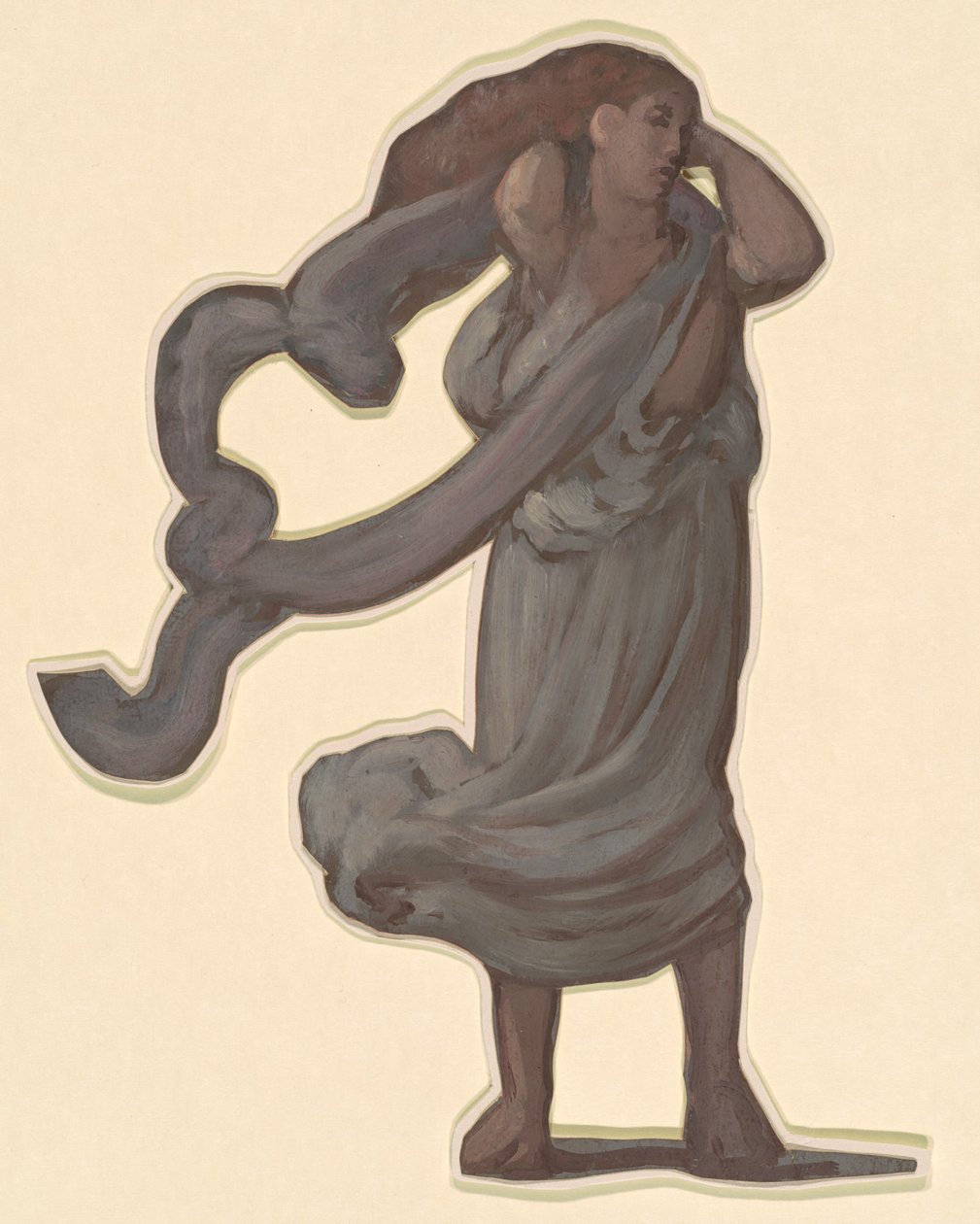 Studie für Griechische Mädchen beim Baden, ca. 1872 von Elihu Vedder