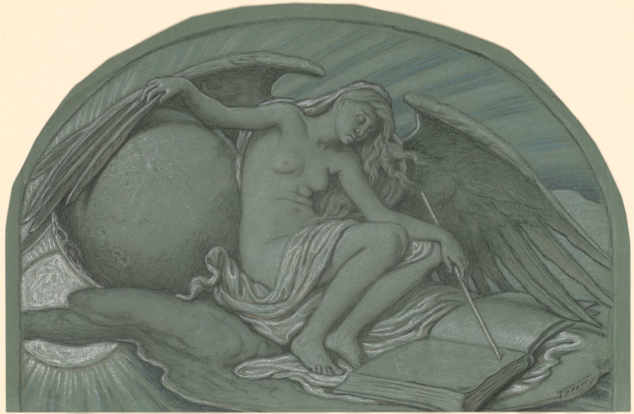 Studie für "Die Sonnenfinsternis durch den Mond" von Elihu Vedder