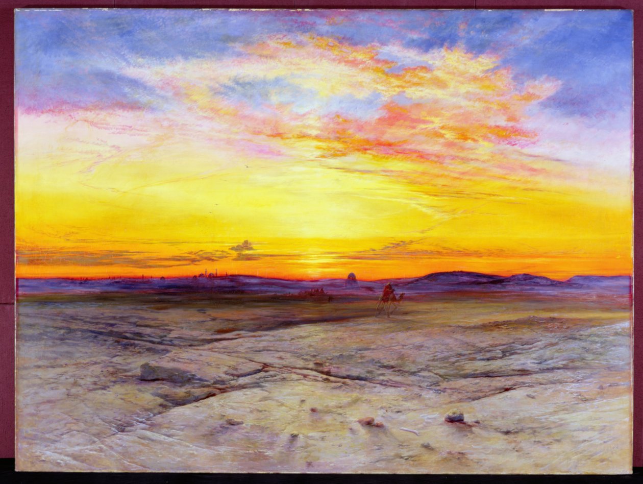 Die Gräber der Sultane bei Kairo, bei Sonnenuntergang, 1865 von Elijah Walton