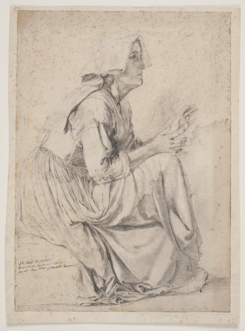 1. Studie zum Bild mit den Frauen am Brunnen in A. von Elisabeth Jerichau Baumann