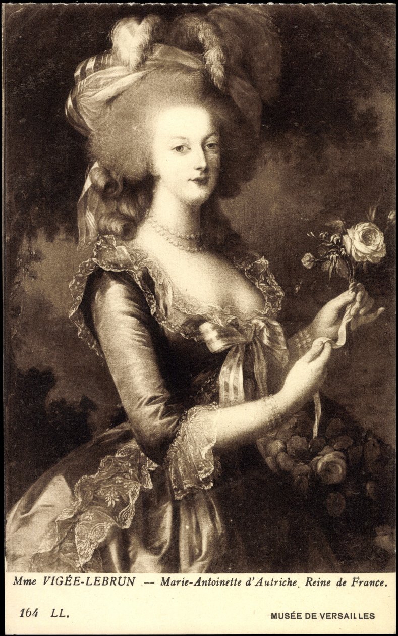 Porträt von Königin Marie Antoinette (1755-1793) (Druck) von Elisabeth Louise (after) Vigee Lebrun