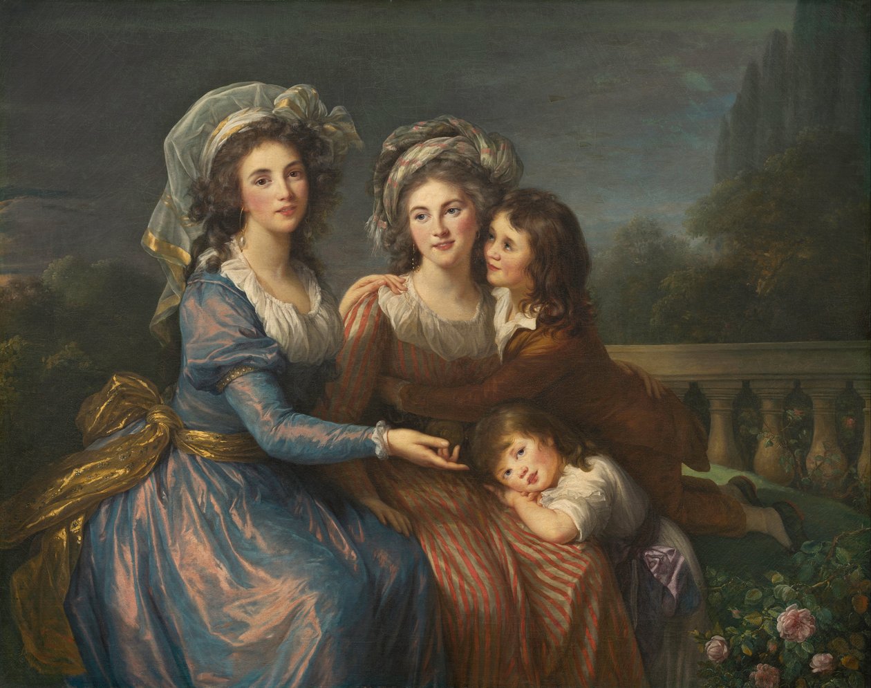 Die Marquise de Pezay und die Marquise de Rougé mit ihren Söhnen Alexis und Adrien von Élisabeth Louise Vigée Le Brun