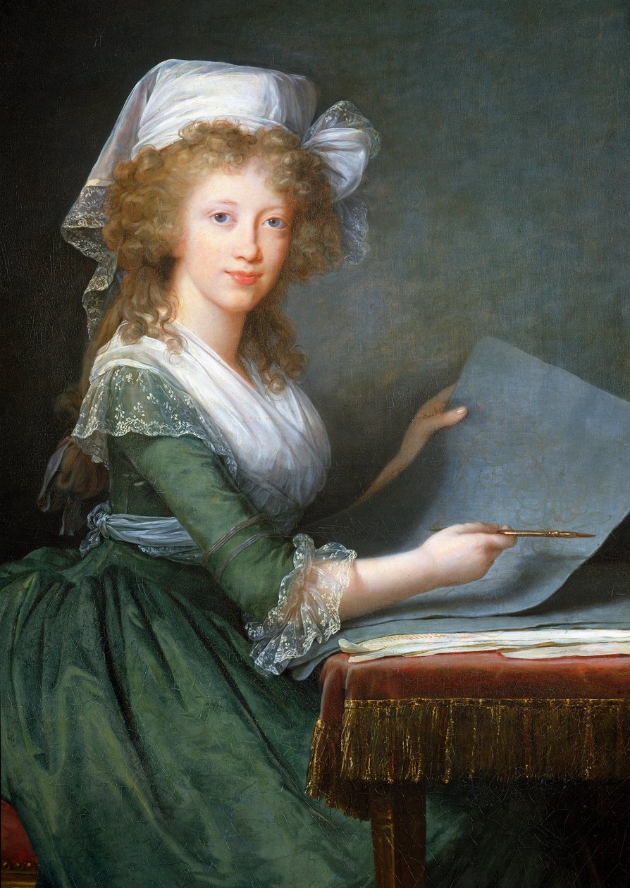 Porträt von Marie Louise von den beiden Sizilien (oder Bourbon-Sizilien) (1773-1802), Ehefrau von Ferdinand III., Großherzog der Toskana (Detail) von Elisabeth Louise Vigee Lebrun