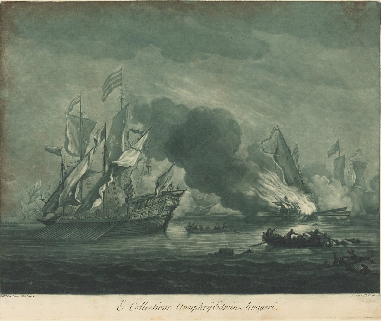 Schifffahrtsszene aus der Sammlung von Onuphrij Edwin von Elisha Kirkall