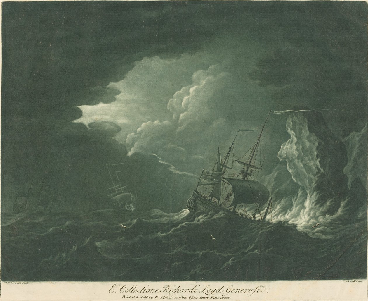 Schifffahrtsszene aus der Sammlung von Richard Lloyd von Elisha Kirkall after Willem van de Velde the Elder
