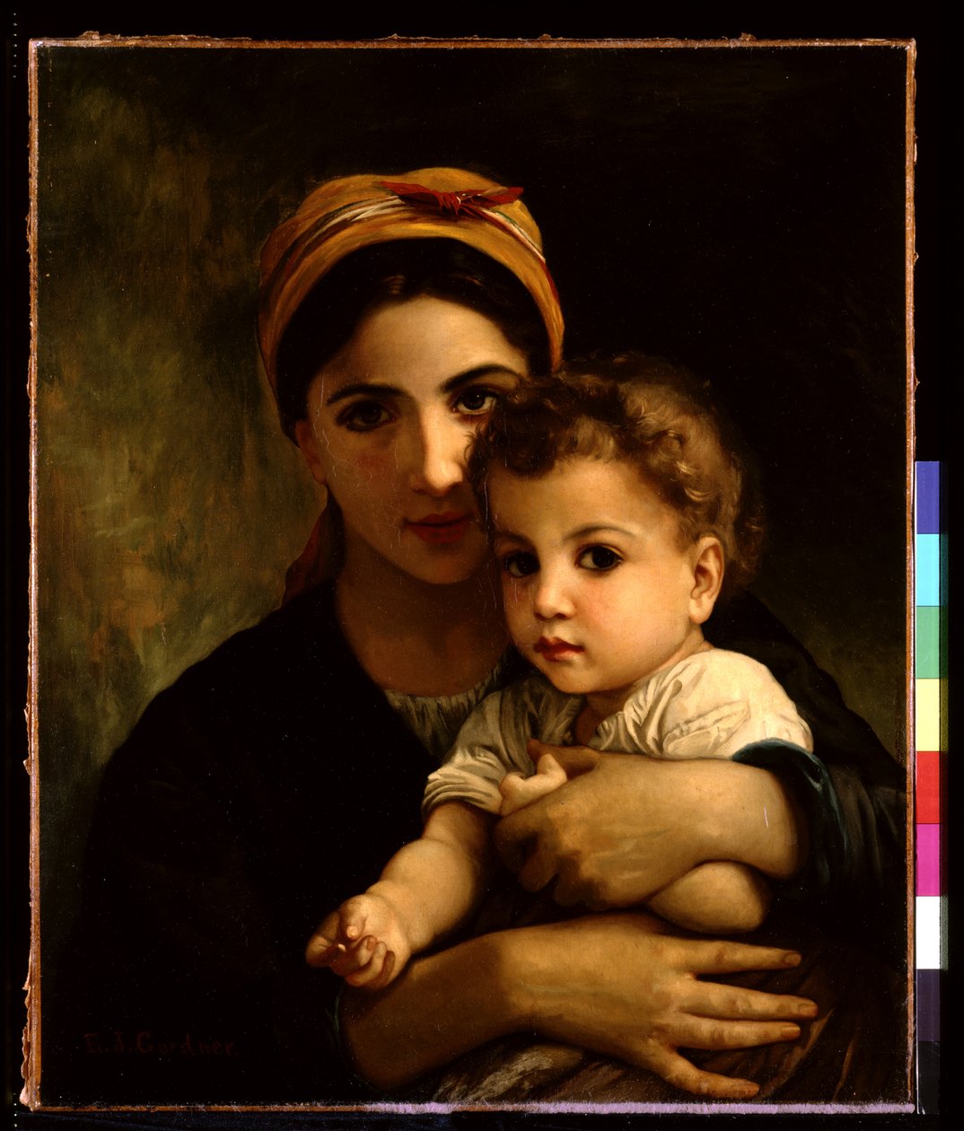 Junges Mädchen mit Kind von Elizabeth Jane Gardner Bouguereau