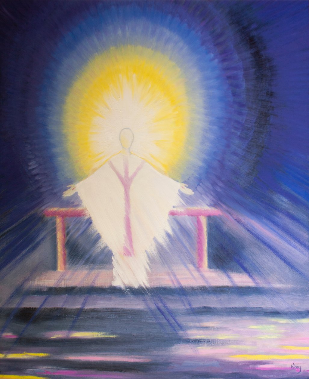 Nach der Wandlung bei der Messe ist Jesus Christus, wahrer Gott und wahrer Mensch, in all seiner Herrlichkeit bei uns gegenwärtig von Elizabeth Wang