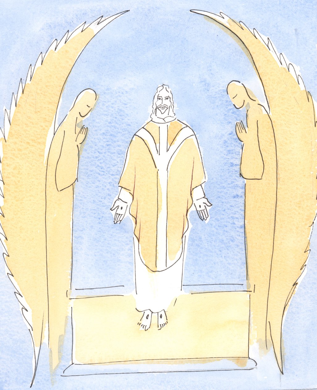 Bei jeder Messe wird Jesus Christus vor uns gegenwärtig gemacht, unser großer Hohepriester, der für uns bei Seinem Vater im Himmel Fürsprache hält von Elizabeth Wang