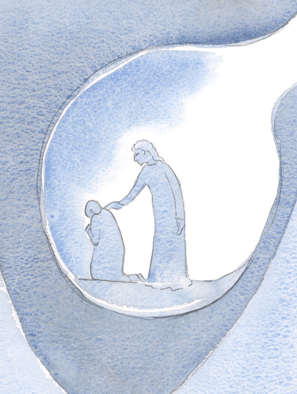 Christus, mein Herr, wartete geduldig, bis der Schmerz nachließ, 2000 von Elizabeth Wang