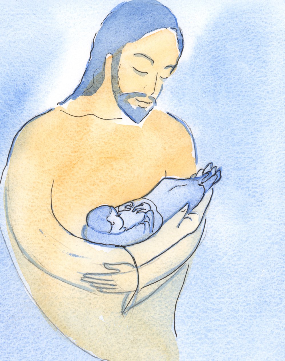 Christus zeigte mir, dass ich in meinem gegenwärtigen Leiden wie in den Armen des Vaters liege, zärtlich getragen. von Elizabeth Wang