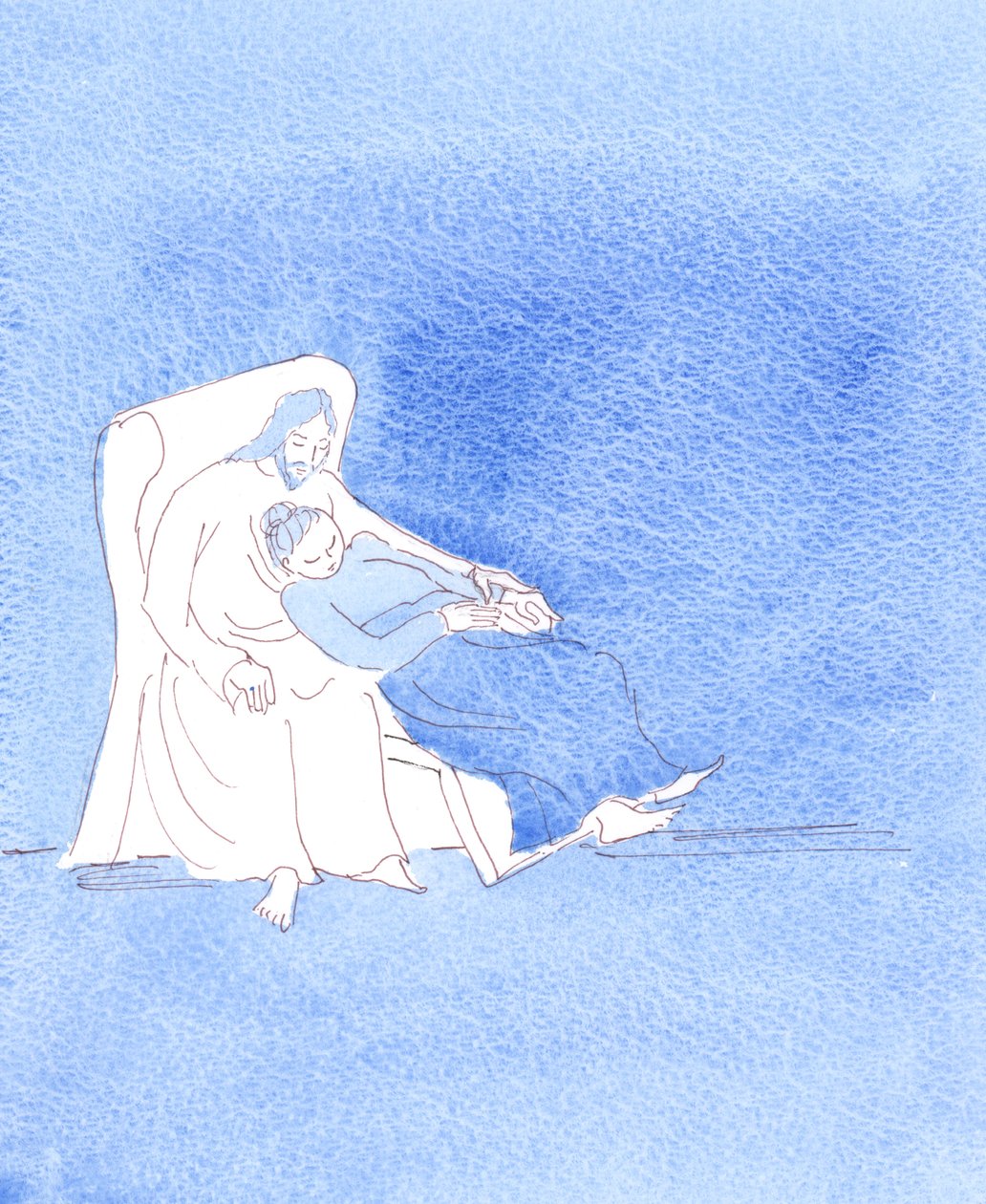 Christus ließ mich nicht mehr beten, als ich erschöpft war, nachdem ich einen Vortrag über Ihn gehalten hatte, 2004 von Elizabeth Wang