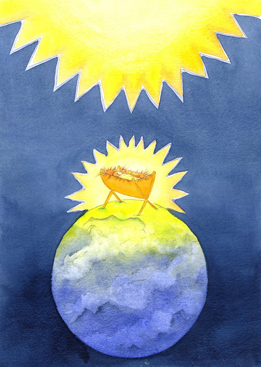 Jesus Christus ist Gott-geworden-Mensch; doch er kam nicht in Macht auf die Erde, sondern als hilfloses Baby, 2001 von Elizabeth Wang