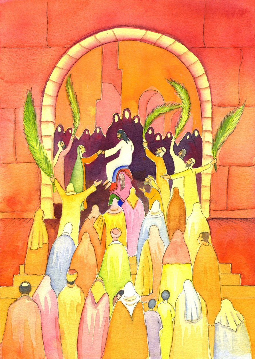 Jesus zieht in Jerusalem ein (Palmsonntag) von Elizabeth Wang