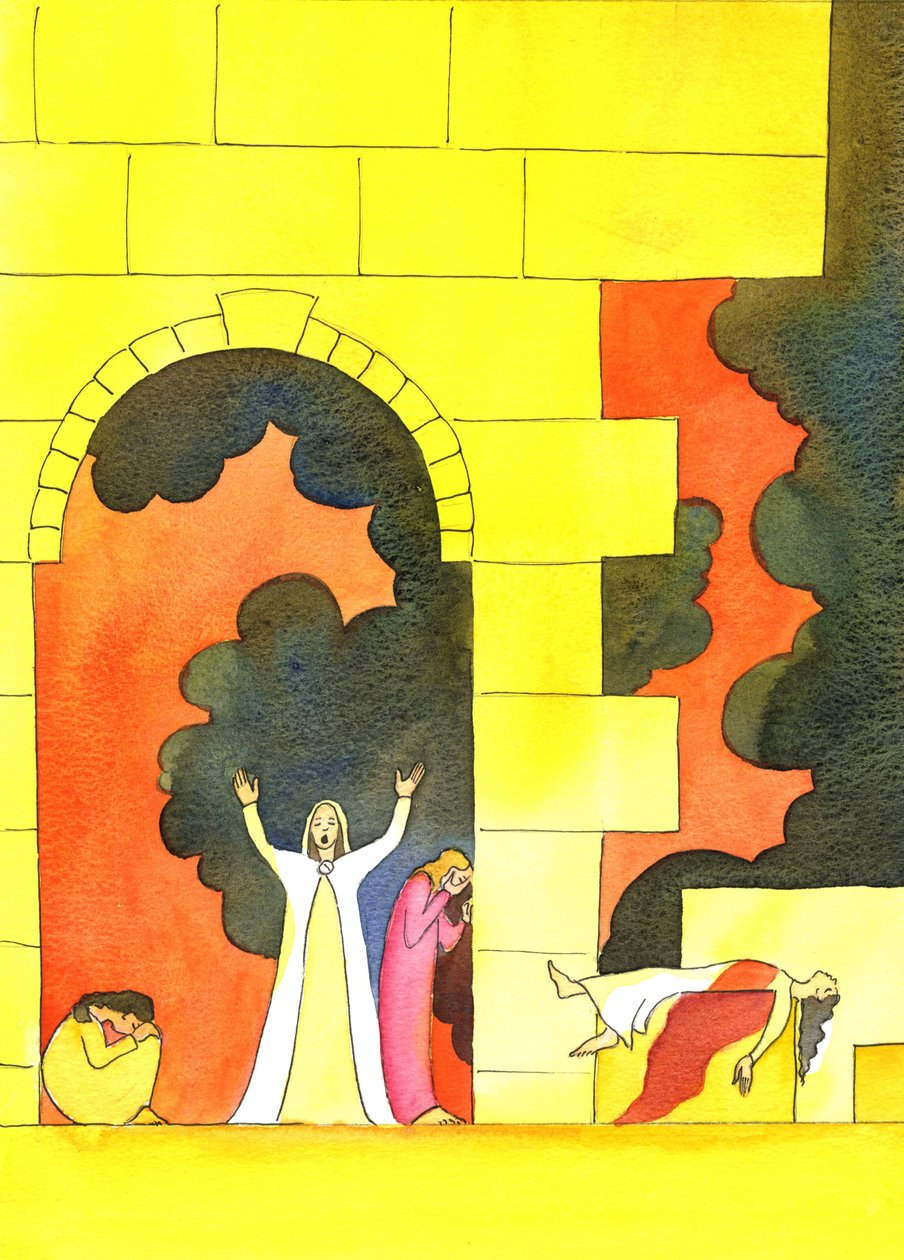 Viele Jahre vor der Geburt Christi wurde Jerusalem erobert und der heilige Tempel entweiht und zerstört, zum Entsetzen des Volkes von Elizabeth Wang