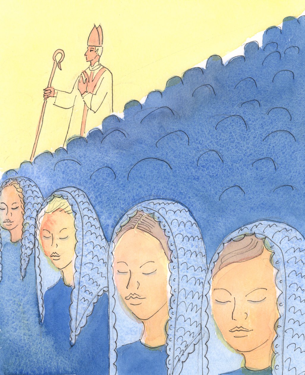 Das Bedecken und Entdecken des Kopfes ist für Bischöfe wichtig von Elizabeth Wang