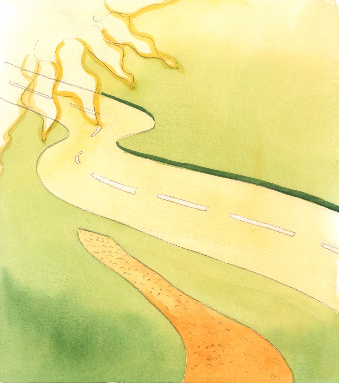 Die neue Straße, die gebaut wird, repräsentiert den Weg, der noch nie zuvor von dem Paar beschritten wurde, das nun ein von Gott verbundenes Ehepaar geworden ist, 2005 von Elizabeth Wang
