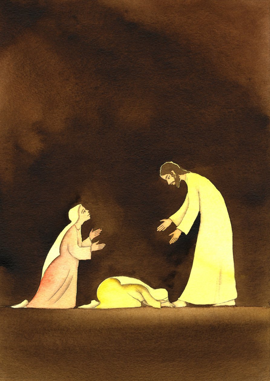 Die zwei Marien mit dem auferstandenen Christus, 2001 von Elizabeth Wang