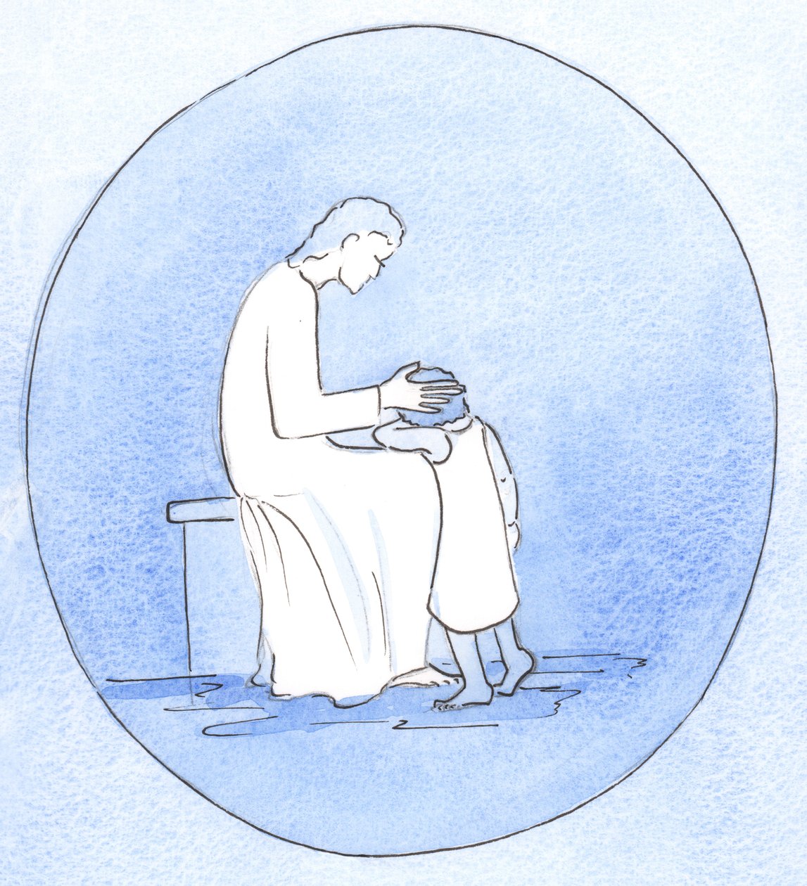 Wenn wir unsere Sünden bereuen, schaut Jesus Christus uns mit Zärtlichkeit an, so wie eine Mutter ihr Kind umarmt von Elizabeth Wang
