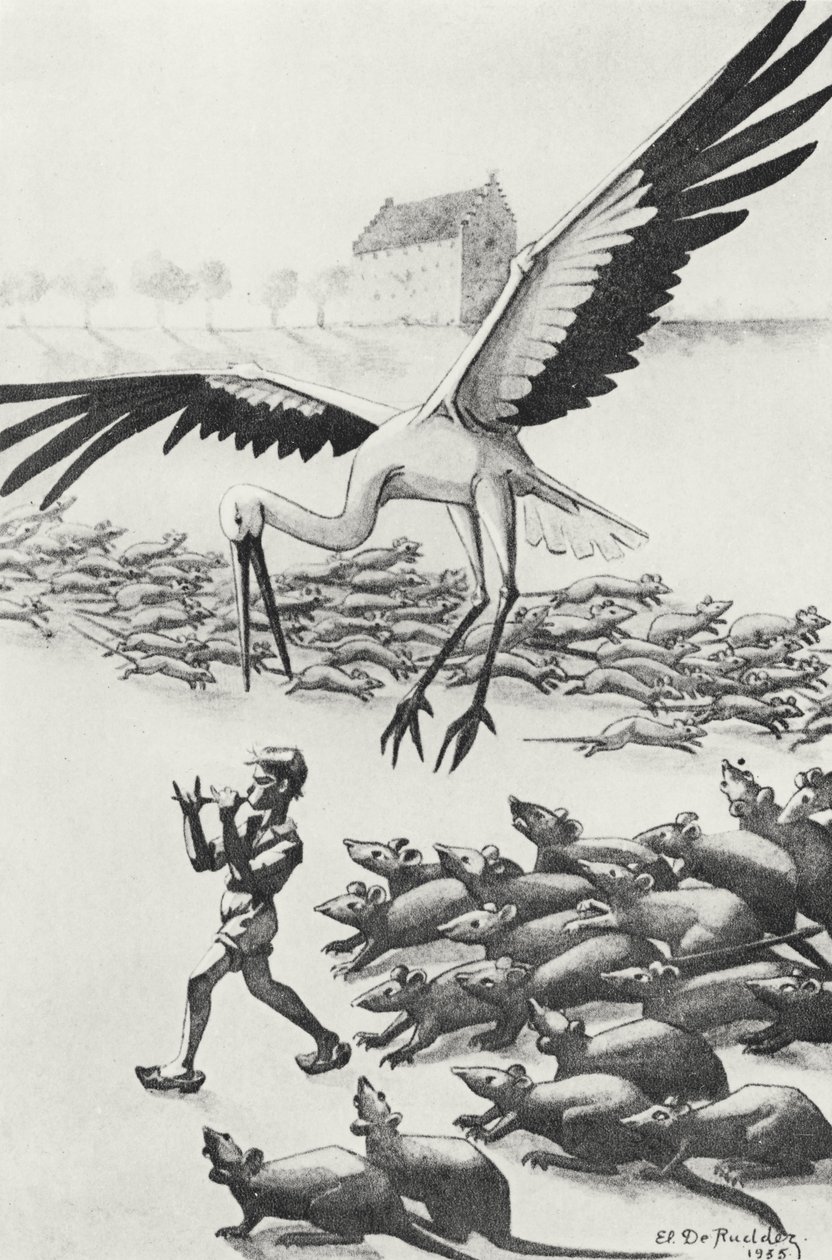 Nils, die Ratten und die Gans, Illustration aus 